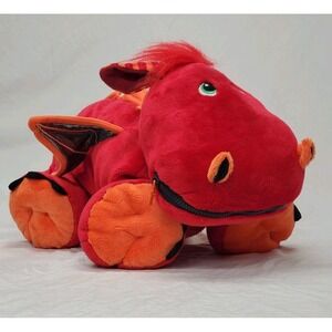 Stuffies Digger the Dragon Red Plush Stuffed Animal Hidden Pockets‎ 2013 Toy